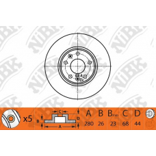 RN43005 NiBK Тормозной диск
