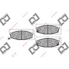 BP1486 DJ PARTS Комплект тормозных колодок, дисковый тормоз