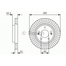 0 986 479 U82 BOSCH Тормозной диск