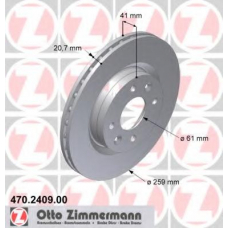 470.2409.00 ZIMMERMANN Тормозной диск