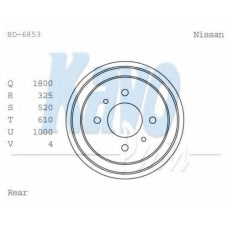 BD-6853 KAVO PARTS Тормозной барабан