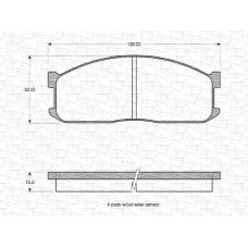 363702161006 MAGNETI MARELLI Комплект тормозных колодок, дисковый тормоз