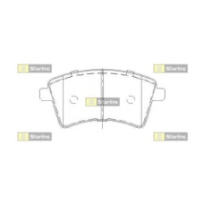 BD S857P STARLINE Комплект тормозных колодок, дисковый тормоз