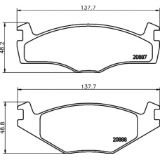 8DB 355 006-381 HELLA PAGID Комплект тормозных колодок, дисковый тормоз