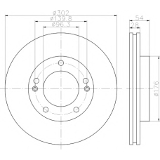 8DD 355 118-081 HELLA PAGID Тормозной диск