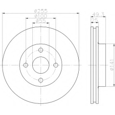 8DD 355 118-621 HELLA Тормозной диск