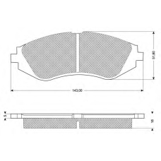 PF1074 PROCODIS FRANCE Комплект тормозных колодок, дисковый тормоз