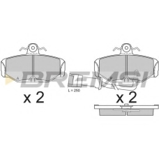 BP2284 BREMSI Комплект тормозных колодок, дисковый тормоз
