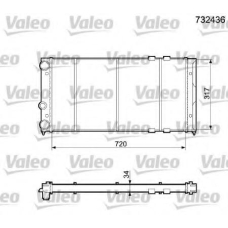 732436 VALEO Радиатор, охлаждение двигателя