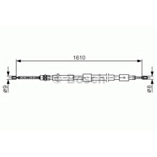 1 987 477 446 BOSCH Трос, стояночная тормозная система