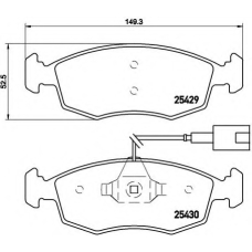 P 23 138 BREMBO Комплект тормозных колодок, дисковый тормоз