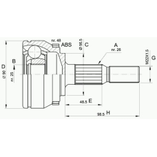 CVJ5132.10 OPEN PARTS Шарнирный комплект, приводной вал