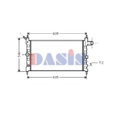 151520N AKS DASIS Радиатор, охлаждение двигателя