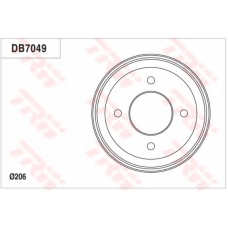 DB7049 TRW Тормозной барабан