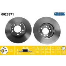 6026871 GIRLING Тормозной диск