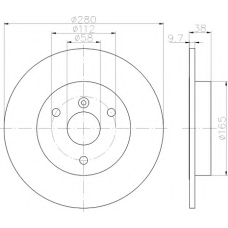 8DD 355 113-561 HELLA Тормозной диск