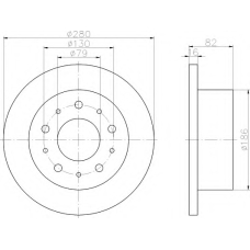 8DD 355 108-981 HELLA Тормозной диск