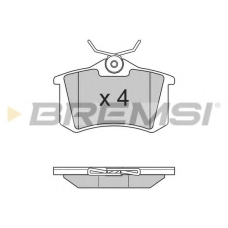 BP2807 BREMSI Комплект тормозных колодок, дисковый тормоз
