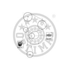SK-1487AQ1 OPTIMAL Водяной насос + комплект зубчатого ремня
