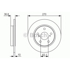 0 986 479 S64 BOSCH Тормозной диск
