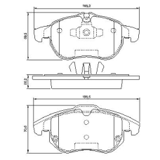 0 986 494 073 BOSCH Комплект тормозных колодок, дисковый тормоз