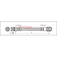 4113268 METZGER Тормозной шланг