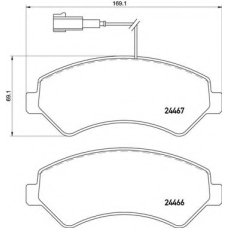 P 61 118 BREMBO Комплект тормозных колодок, дисковый тормоз