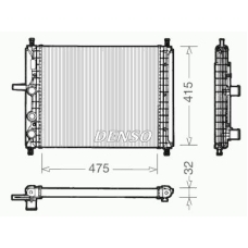 DRM09027 DENSO Радиатор, охлаждение двигателя