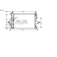 VO2114 AVA Радиатор, охлаждение двигателя