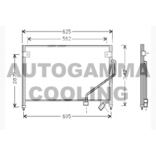 104764 AUTOGAMMA Конденсатор, кондиционер