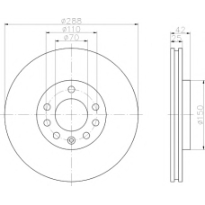 8DD 355 104-682 HELLA PAGID Тормозной диск