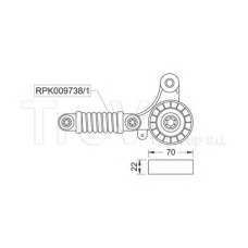 RPK010961 RPK Натяжной ролик, ремень грм
