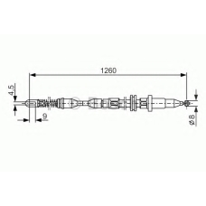 1 987 477 308 BOSCH Трос, стояночная тормозная система