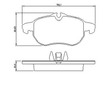 0 986 494 044 BOSCH Комплект тормозных колодок, дисковый тормоз