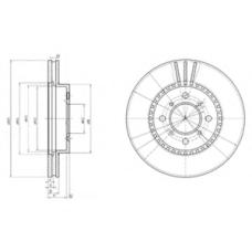 BG2814 DELPHI Тормозной диск