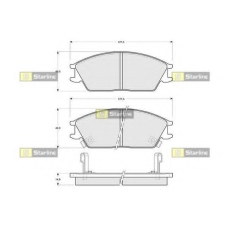BD S047P STARLINE Комплект тормозных колодок, дисковый тормоз
