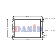 091350N AKS DASIS Радиатор, охлаждение двигателя