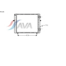 RT2128 AVA Радиатор, охлаждение двигателя