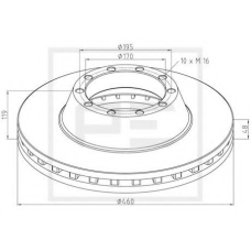 106.200-00A PE Automotive Тормозной диск
