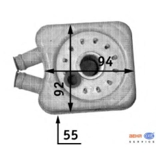 8MO 376 726-221 HELLA Масляный радиатор, двигательное масло
