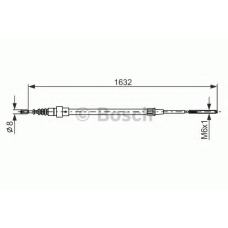 1 987 477 204 BOSCH Трос, стояночная тормозная система