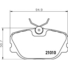 8DB 355 017-941 HELLA PAGID Комплект тормозных колодок, дисковый тормоз