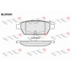 BL2635A1 FTE Комплект тормозных колодок, дисковый тормоз