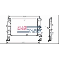 0600631 KUHLER SCHNEIDER Радиатор, охлаждение двигател