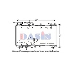 100068N AKS DASIS Радиатор, охлаждение двигателя