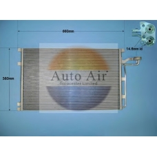 16-0008 AUTO AIR GLOUCESTER Конденсатор, кондиционер