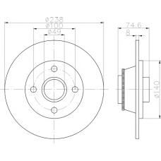 8DD 355 113-441 HELLA PAGID Тормозной диск