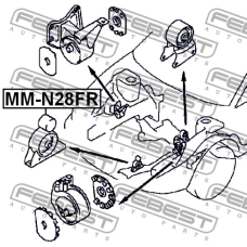 MM-N28FR FEBEST Подвеска, двигатель