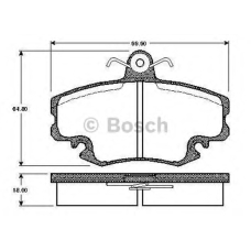 0 986 TB2 953 BOSCH Комплект тормозных колодок, дисковый тормоз