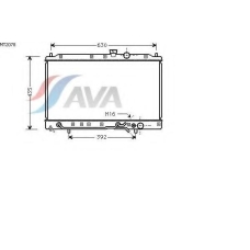 MT2078 AVA Радиатор, охлаждение двигателя